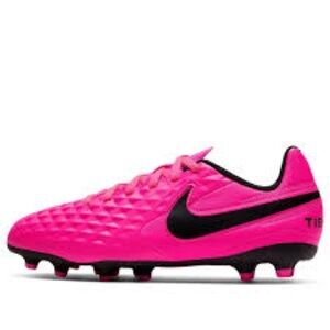 NEW NIKE Tiempo Jr Legend FG/MG. Size 3.5 Youth Soccer AT5881-600 Pink Black.